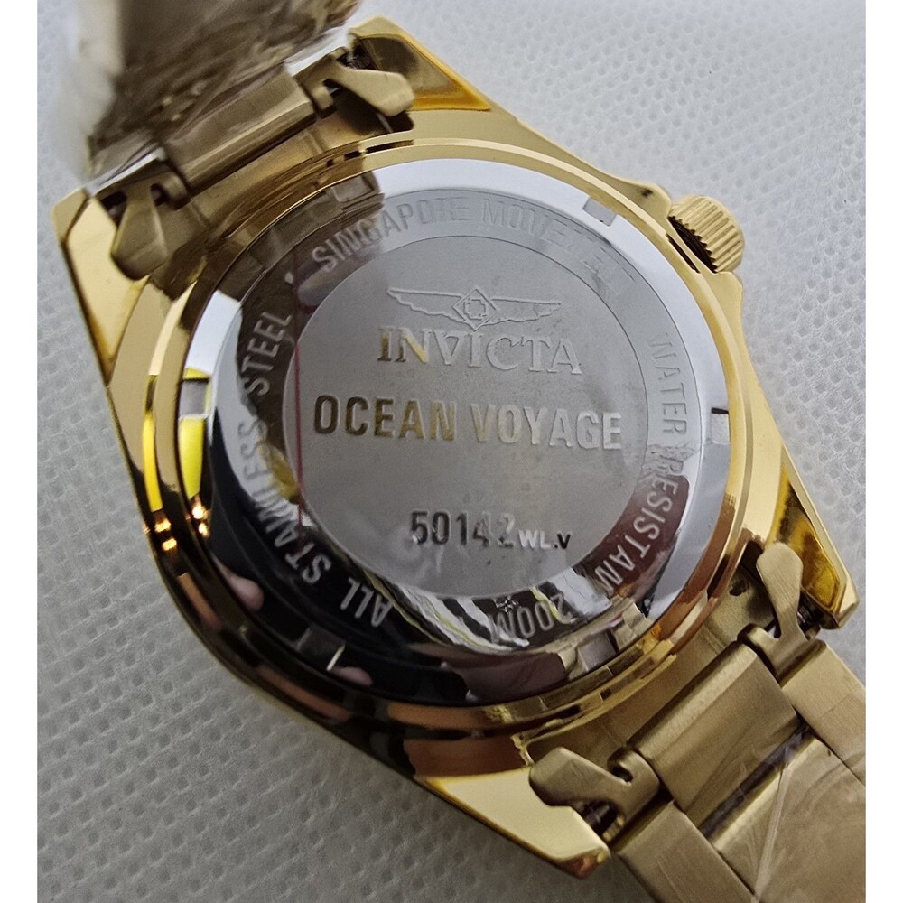 INVICTA Men's 37.5mm Stainless Steel Gold Black 50142 PC32A Quartz - Picture 5 of 7
